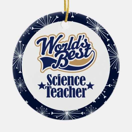 Lehrer für Wissenschafts-Geschenk-Verzierung Keramikornament (Vorne)