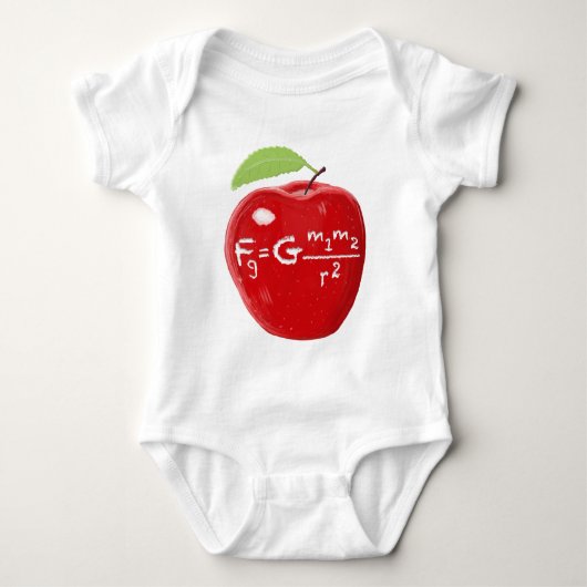 Lehrer für Wissenschafts-Isaac- Newtongesetz von Baby Strampler (Vorderseite)