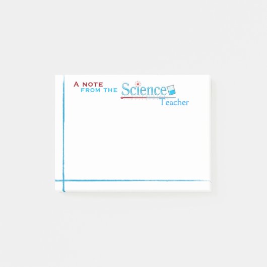 Lehrer für Wissenschafts-Post-Itanmerkungen Post-it Klebezettel (Vorderseite)