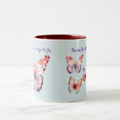 Lehrer geben uns Flügel, um Danke an Lehrer zu fli Zweifarbige Tasse (Mittel)