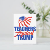 Lehrer gegen Trump bei den Wahlen 2024 Postkarte (Stehend Vorderseite)