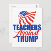 Lehrer gegen Trump bei den Wahlen 2024 Postkarte (Vorne/Hinten)
