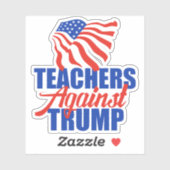 Lehrer gegen Trump im Wahlkampf 2024 Aufkleber (Blatt)