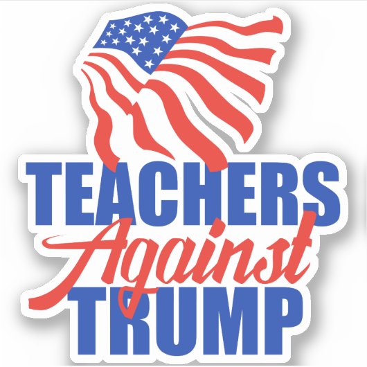 Lehrer gegen Trump im Wahlkampf 2024 Aufkleber (Vorderseite)
