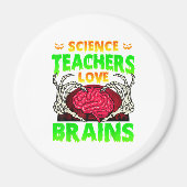 Lehrer Gehirne Skeleton Hand Herz Halloween Magnet (Vorne)