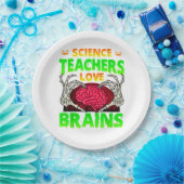 Lehrer Gehirne Skeleton Hand Herz Halloween Pappteller (Party)