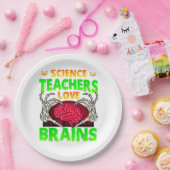 Lehrer Gehirne Skeleton Hand Herz Halloween Pappteller (Party)