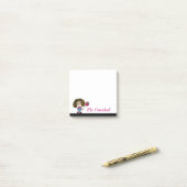 Lehrer-Gekritzel-Beeren-süßer ErdbeerPop 3x3 Post-it Klebezettel (Auf Schreibtisch)