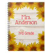 Lehrer Gelbe Läden über Shiplap Notizblock (Vorderseite)