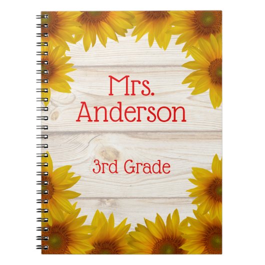 Lehrer Gelbe Läden über Shiplap Notizblock (Vorderseite)