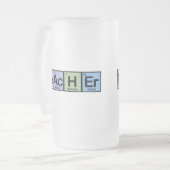 Lehrer gemacht von den Elementen Mattglas Bierglas (Vorderseite Links)