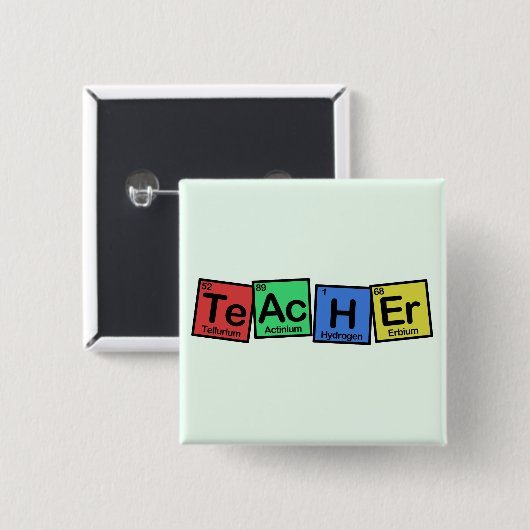 Lehrer gemacht von den Elementen wunderlich Button (Vorne & Hinten)