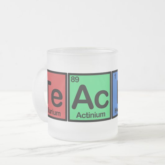 Lehrer gemacht von den Elementfarben Mattglastasse (Vorderseite Links)