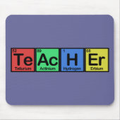 Lehrer gemacht von den Elementfarben Mousepad (Vorne)