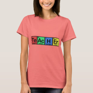 Lehrer gemacht von den Elementfarben T-Shirt