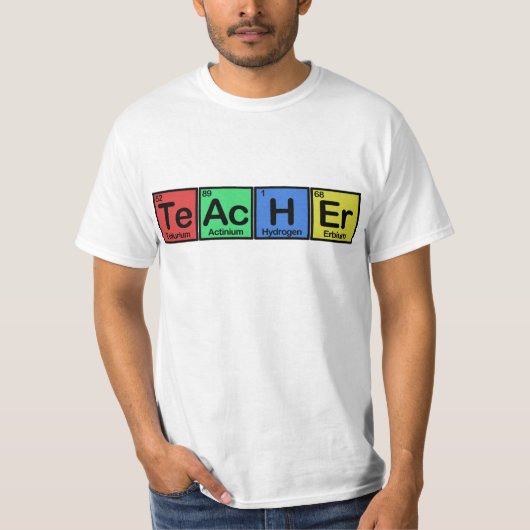 Lehrer gemacht von den Elementfarben T-Shirt (Vorderseite)