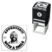 Lehrer genehmigt Foto "Custom Funny Face" Permastempel (Beispiel)