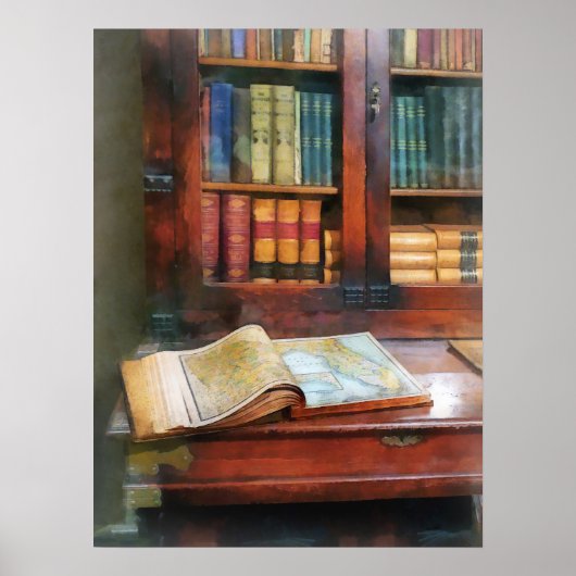 Lehrer - Geografisches Buch Poster (Vorne)