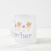 Lehrer-Geschenk-Blumen Mattglastasse (Vorderseite Links)
