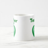 Lehrer Geschenk Grüne Apfelringe Kaffeetasse (Mittel)