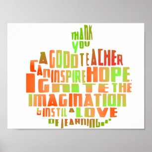 Lehrer-Geschenk-Plakat-Typografie-Zitat Apple Poster