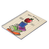 Lehrer-Geschenk von der Klasse Apple mit Notizblock (Linke Seite)