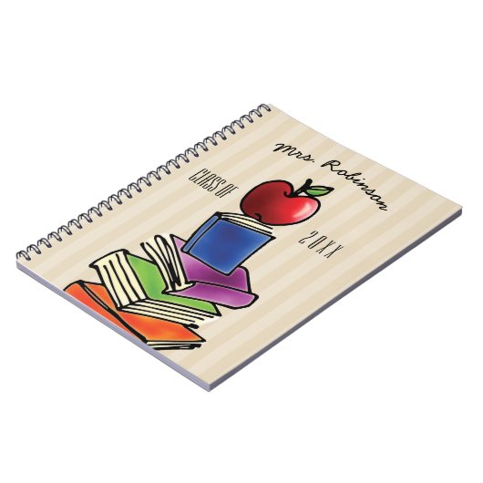 Lehrer-Geschenk von der Klasse Apple mit Notizblock (Linke Seite)