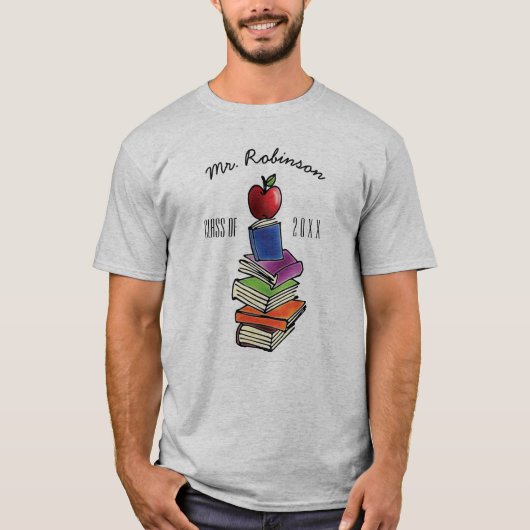Lehrer-Geschenk von der Klasse Apple mit T-Shirt (Vorderseite)