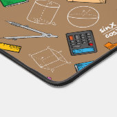 Lehrer Geschenk Watercolor Schule Mathematik Schreibtischunterlage (Ecke)