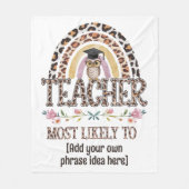 🎓 Lehrer Geschenkideen: Am wahrscheinlichsten wir Fleecedecke (Vorderseite)