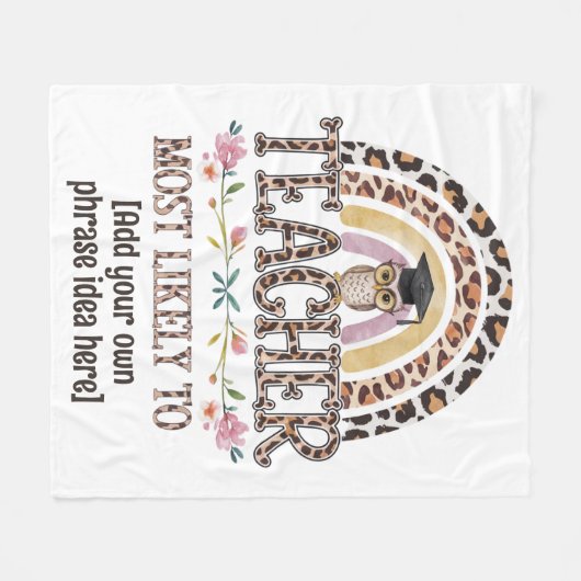 🎓 Lehrer Geschenkideen: Am wahrscheinlichsten wir Fleecedecke (Vorderseite (Horizontal))