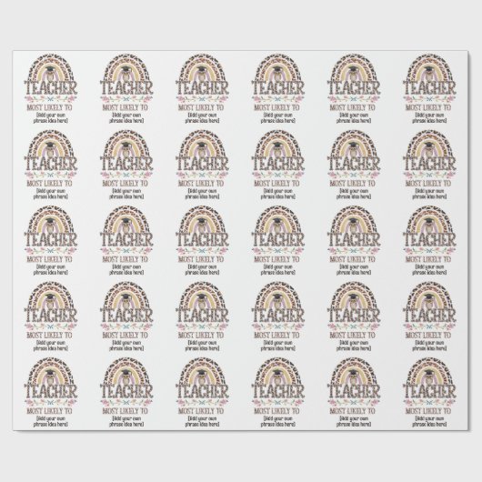 🎓 Lehrer Geschenkideen: Am wahrscheinlichsten wir Geschenkpapier (Flach)