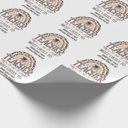 🎓 Lehrer Geschenkideen: Am wahrscheinlichsten wir Geschenkpapier (Ecke)