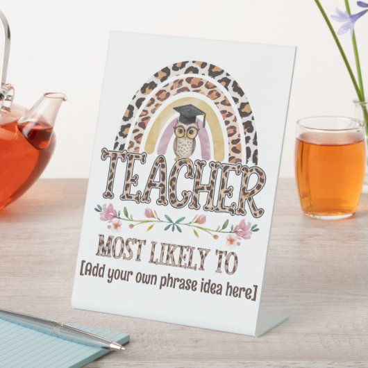 🎓 Lehrer Geschenkideen: Am wahrscheinlichsten wir Sockelschild (In Situ)