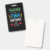 Lehrer Geschenklehrer Tiny Humans Ausweis (Vorder- & Rückseite)