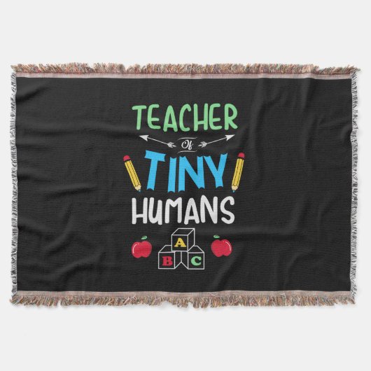 Lehrer Geschenklehrer Tiny Humans Decke (Vorderseite)