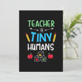Lehrer Geschenklehrer Tiny Humans Einladung (Stehend Vorderseite)
