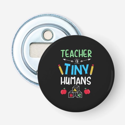 Lehrer Geschenklehrer Tiny Humans Flaschenöffner (Vorderseite)