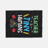 Lehrer Geschenklehrer Tiny Humans Fleecedecke (Vorderseite (Horizontal))