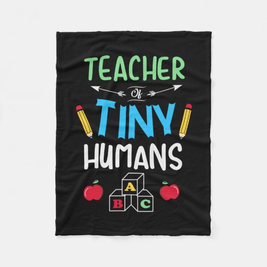 Lehrer Geschenklehrer Tiny Humans Fleecedecke (Vorderseite)