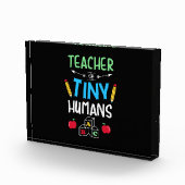 Lehrer Geschenklehrer Tiny Humans Fotoblock (Rechts)
