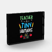 Lehrer Geschenklehrer Tiny Humans Fotoblock (Links)