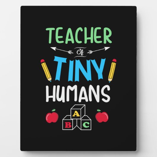 Lehrer Geschenklehrer Tiny Humans Fotoplatte (Vorderseite)