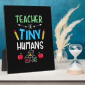Lehrer Geschenklehrer Tiny Humans Fotoplatte (Seite)