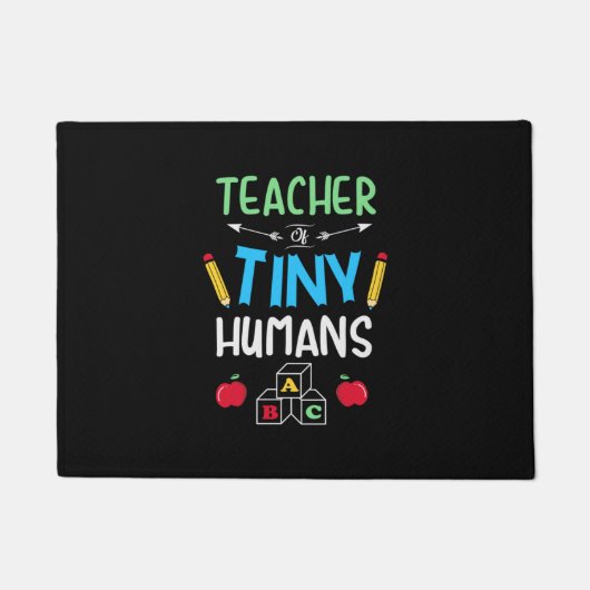 Lehrer Geschenklehrer Tiny Humans Fußmatte (Vorderseite)