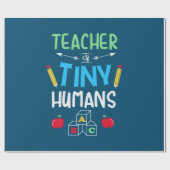 Lehrer Geschenklehrer Tiny Humans Geschenkpapier (Flach)