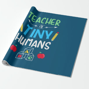 Lehrer Geschenklehrer Tiny Humans Geschenkpapier
