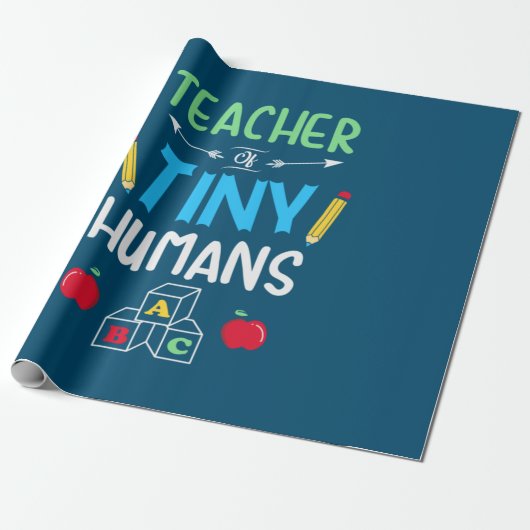 Lehrer Geschenklehrer Tiny Humans Geschenkpapier (Ungerollt)