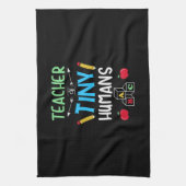 Lehrer Geschenklehrer Tiny Humans Geschirrtuch (Vertikal)
