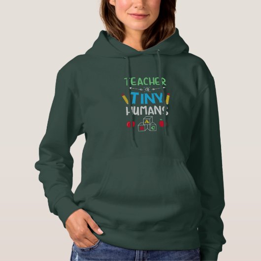 Lehrer Geschenklehrer Tiny Humans Hoodie (Vorderseite)